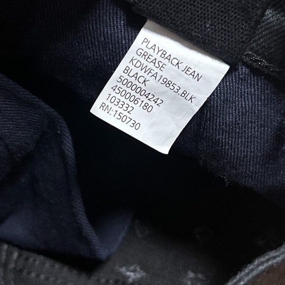 Ksubi Playback Jeans Grease Black Cutoff High Waist Straight Jeans Womens 24 - Picture 12 of 13